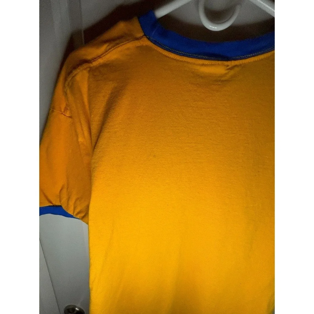 Nerd Graphic Yellow Ringer T-Shirt‎ Sz Mens XL